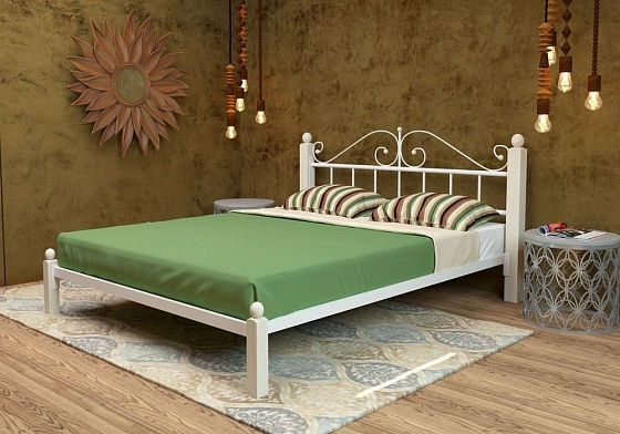 Кровать "Диана Lux" 1800 мм (ламели) - В интерьере, цвет: Белый/Белый (дерево)
