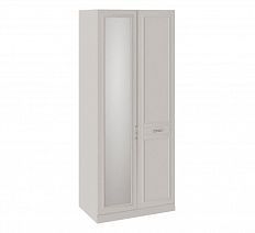 Шкаф для одежды "Сабрина" 587 мм с 1 глухой и 1 зеркальной дверью СМ-307.07.021-01L Левый с опорой