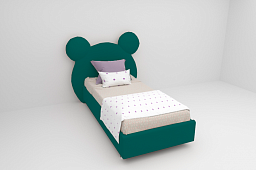 Кровать детская "Миша" 1200*2000 с ортопедическим основанием (Велюр)