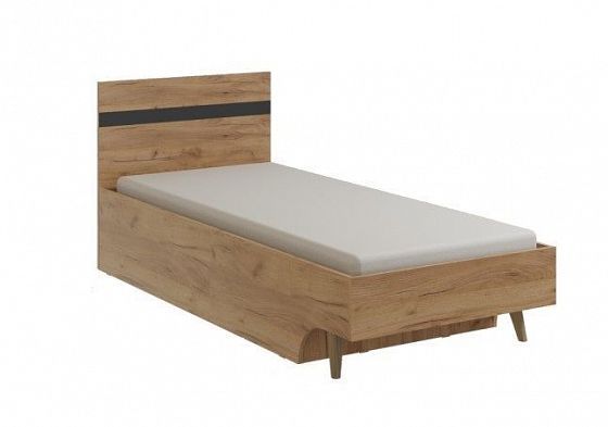 Кровать "Омега-3" 800*1900 мм с подъемным основанием - Дуб Золотистый/Антрацит
