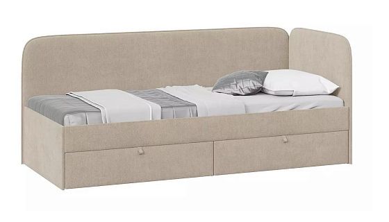 Кровать с мягкой обивкой "Молли" 900 мм - Цвет: Микровелюр Scandi Cream 03