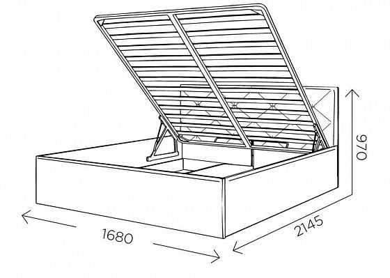Кровать "Габриэль" 1600*2000 мм с подъемным механизмом - Размеры