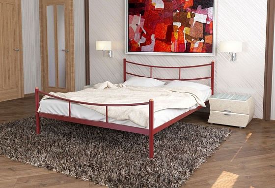 Кровать "София Plus" 1800 мм (ламели) - В интерьере, цвет: Красный