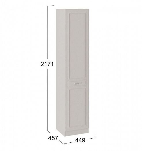 Шкаф для белья "Сабрина" 457 мм с 1 глухой дверью правый - размеры