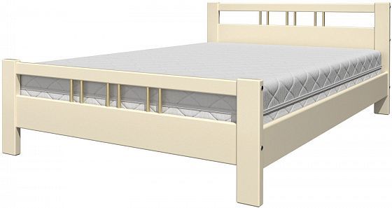 Кровать "Вероника-3" 1600 мм (ламели) - Кровать "Вероника-3" 1600 мм (ламели), Цвет: Слоновая кость