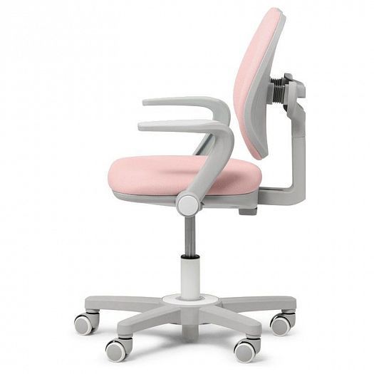 Детское кресло "Mente" с подлокотниками - Вид сбоку, цвет: Розовый (ткань)