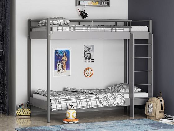 Кровать двухъярусная "Хельга", Цвет: Серый/Серый