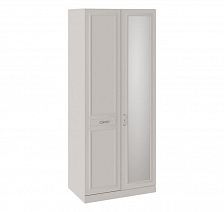 Шкаф для одежды "Сабрина" 457 мм с 1 глухой и 1 зеркальной дверью СМ-307.07.221-01R Правый с опорой
