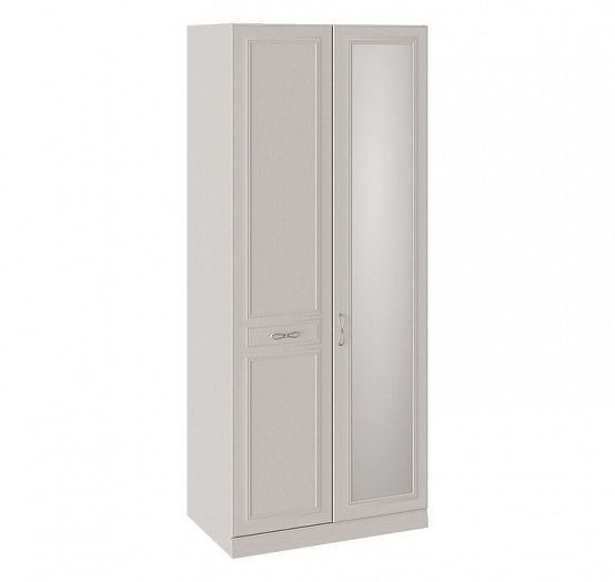 Шкаф для одежды "Сабрина" 457 мм с 1 глухой и 1 зеркальной дверью (зеркало справа) с опорой - Кашеми