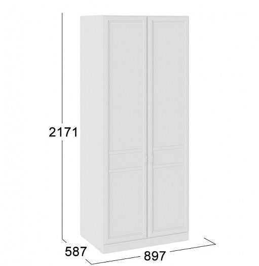 Шкаф для одежды "Франческа" 587 мм с 2 глухими дверьми - размеры