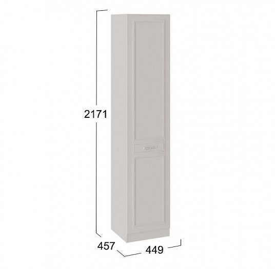 Шкаф для белья "Сабрина" 457 мм с 1 глухой дверью левый - размеры