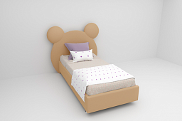Кровать детская "Миша" 800*2000 с ортопедическим основанием (Искусственная кожа)