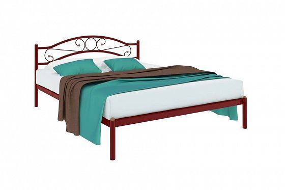 Кровать "Надежда" 1400 мм (ламели) - Цвет: Красный