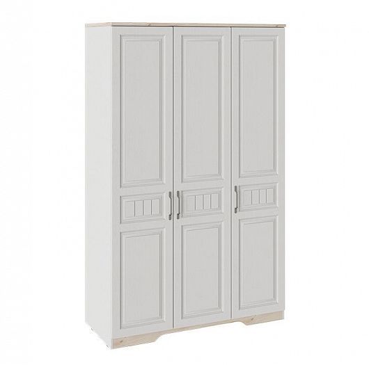 Шкаф комбинированный "Тоскана" с 3 глухими дверями - Цвет: Белый Жемчуг/Гикори Джексон