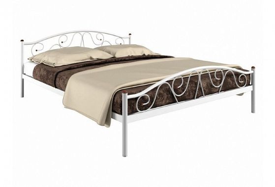 Кровать "Ангелина Plus" 1800 мм (ламели) - Цвет: Белый