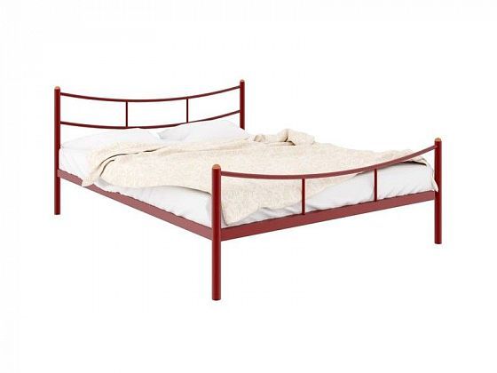 Кровать "София Plus" 1400 мм (ламели) - Цвет: Красный
