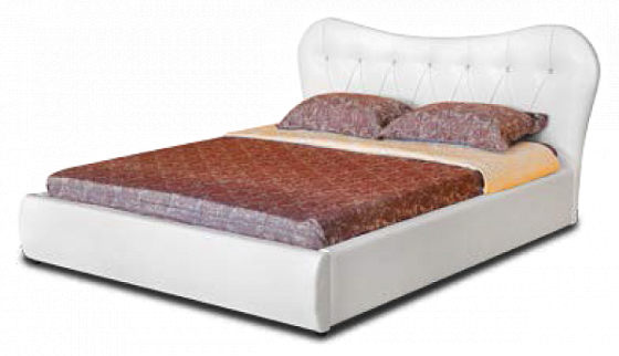 Интерьерная кровать "Феодосия" со стразами (с подъемным механизмом/дно ЛДСП) 1400 мм - Интерьерная к