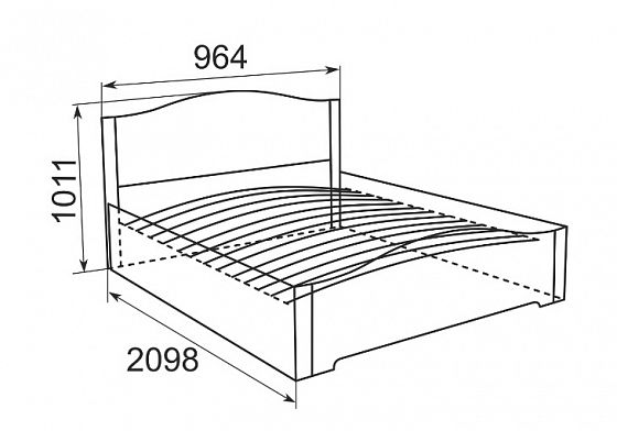 Кровать одинарная на 900 мм латы "Виктория" №20 - Схема