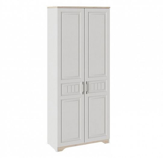 Шкаф для одежды "Тоскана" с двумя глухими дверями - Цвет: Белый Жемчуг/Гикори Джексон