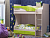 **Кровать двухъярусная "Бемби" МДФ (фасад 3D) (Цвет: Ясень Шимо светлый/Лайм глянец)