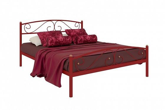 Кровать "Вероника Plus" 1800 мм (ламели) - Цвет: Красный