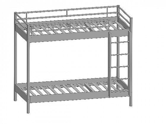 Кровать двухъярусная "Хельга" - Серый/Серый