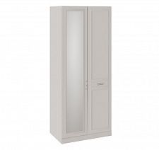 Шкаф для одежды "Сабрина" 457 мм с 1 глухой и 1 зеркальной дверью СМ-307.07.221-01L Левый с опорой