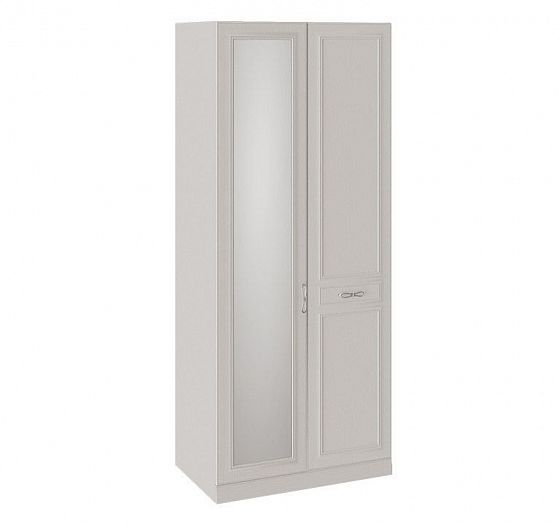 Шкаф для одежды "Сабрина" 457 мм с 1 глухой и 1 зеркальной дверью (зеркало слева) с опорой - Кашемир