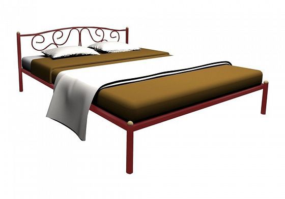 Кровать "Ангелина" 1200 мм (ламели) - Цвет: Красный