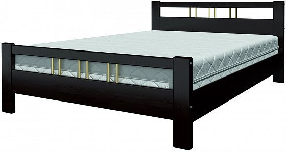Кровать "Вероника-3" 1600 мм (ламели) - Кровать "Вероника-3" 1600 мм (ламели), Цвет: Орех темный