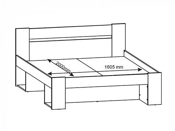 Кровать 1600 "Непо" LOZ3S/160 - Схема