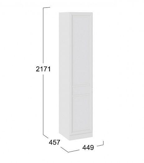 Шкаф для белья "Франческа" 457 мм с глухой дверью левый - размеры