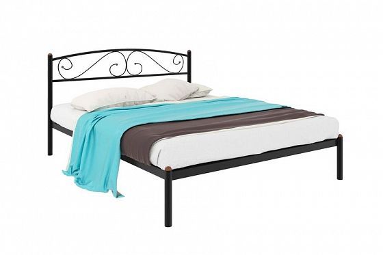 Кровать "Вероника" 1200 мм (ламели) - Цвет: Черный