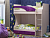 **Кровать двухъярусная "Бемби" МДФ (фасад 3D) (Цвет: Ясень Шимо светлый/Сиреневый металлик)