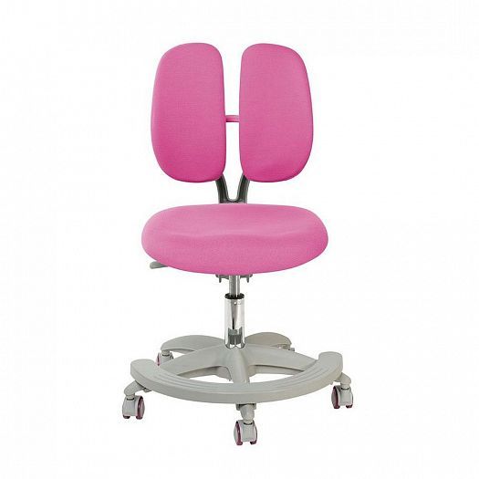 Детское кресло "Primo" - Вид прямо, цвет: Розовый (ткань)