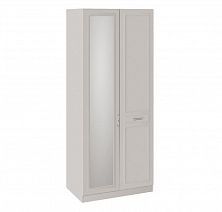 Шкаф для одежды "Сабрина" 587 мм с 1 глухой и 1 зеркальной дверью СМ-307.07.021L Левый