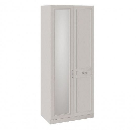 Шкаф для одежды "Сабрина" 587 мм с 1 глухой и 1 зеркальной дверью (зеркало слева) - Кашемир