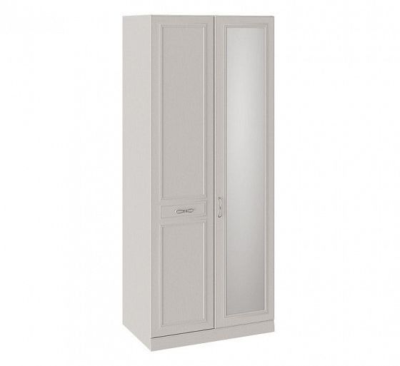 Шкаф для одежды "Сабрина" 587 мм с 1 глухой и 1 зеркальной дверью (зеркало справа) с опорой -Кашемир
