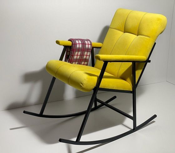 Кресло-качалка - Цвет: Желтый (ткань)