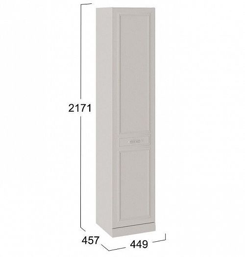 Шкаф для белья "Сабрина" 457 мм с 1 глухой дверью левый с опорой - размеры