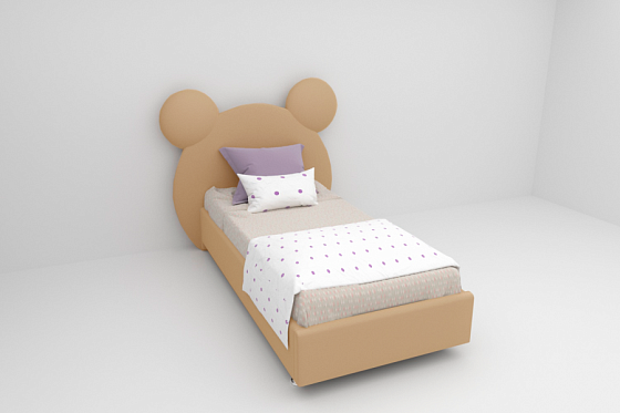 Кровать детская "Миша" 900*2000 с ортопедическим основанием (Искусственная кожа) - Бежевый