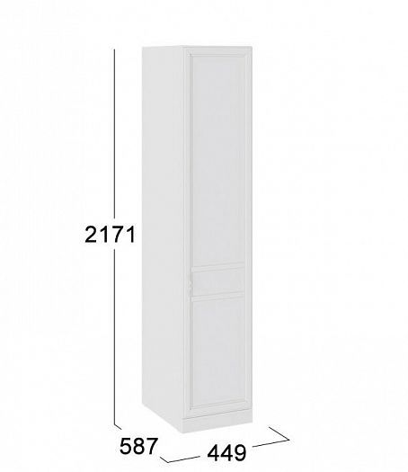 Шкаф для белья "Франческа" 587 мм с глухой дверью правый - размеры