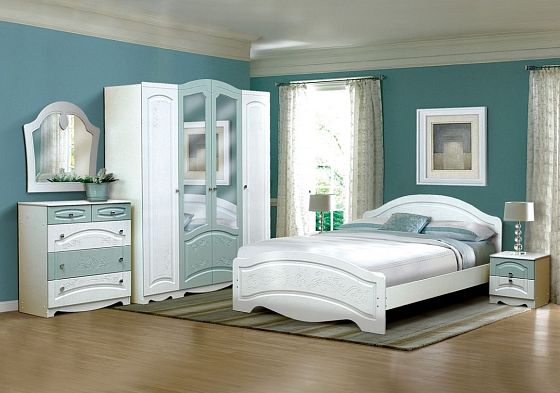 Набор мебели для спальни "Венеция 4" с кроватью 1600*2000 мм глянец - Набор мебели для спальни "Вене